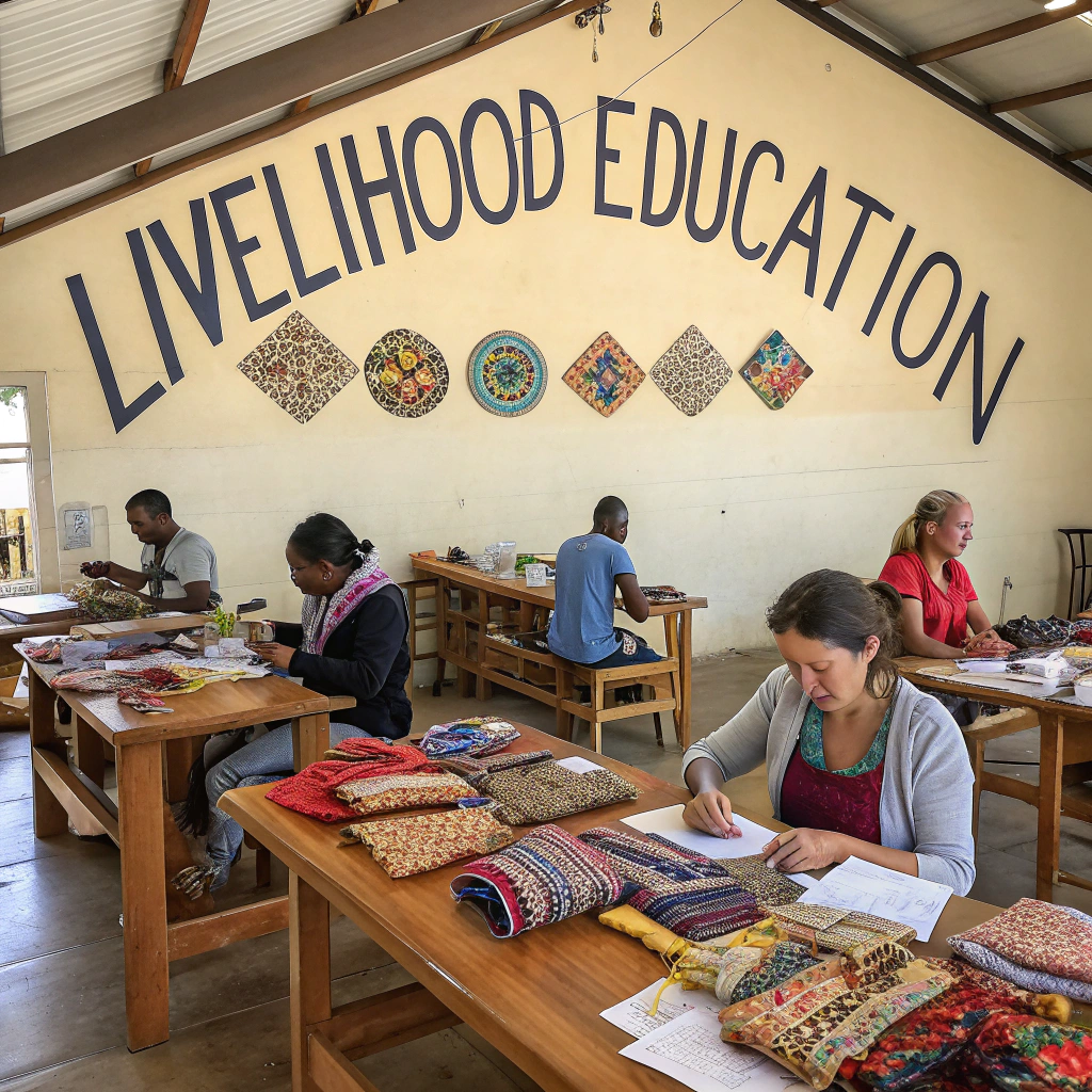 Local community members participating in a brand-sponsored workshop