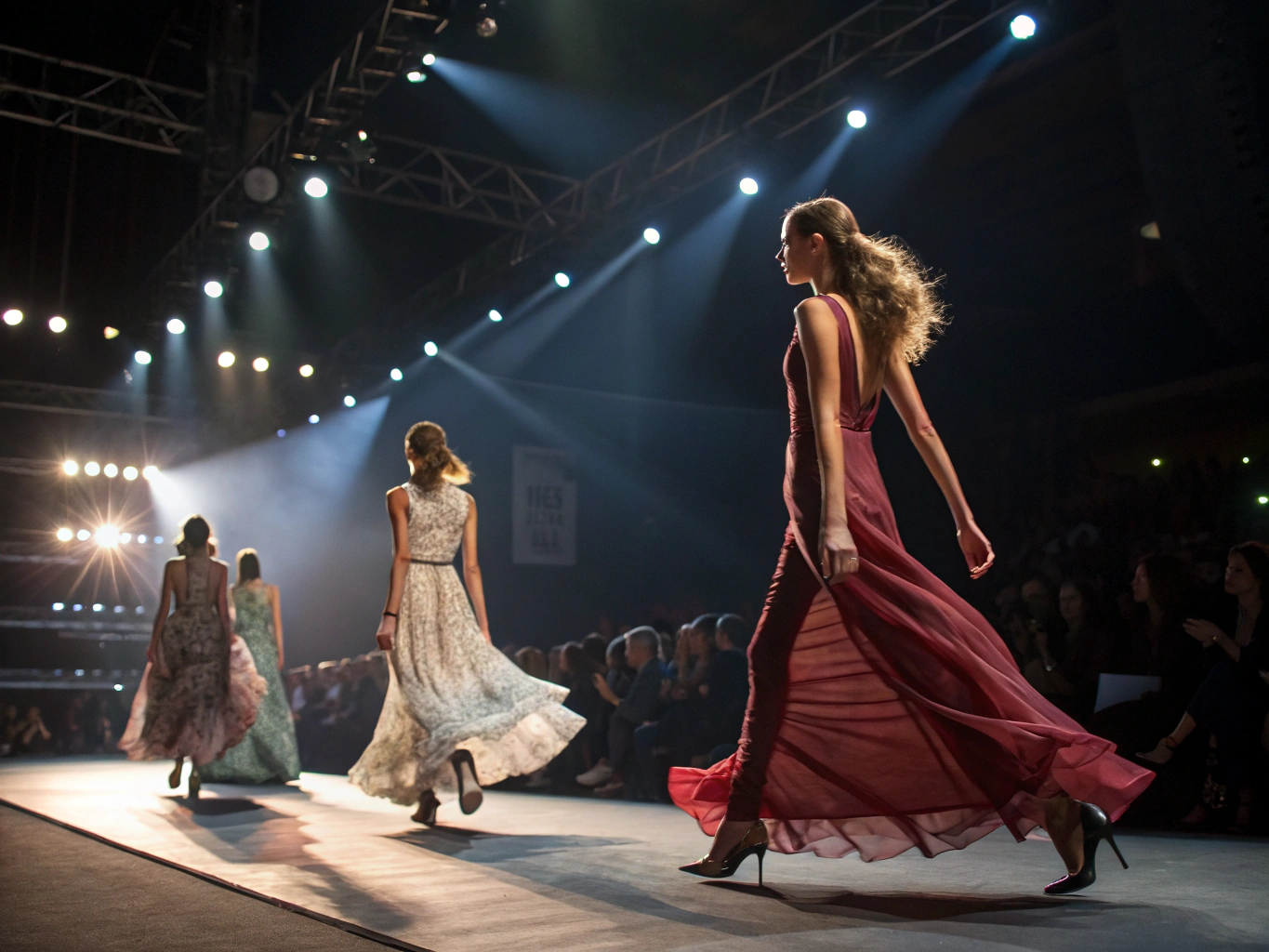 Empowerment fashion show with models walking the runway